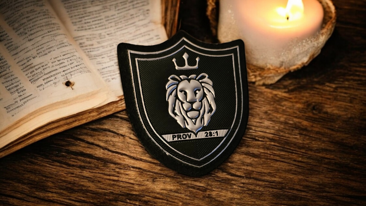 Proverbs 28:1 Shield Patch